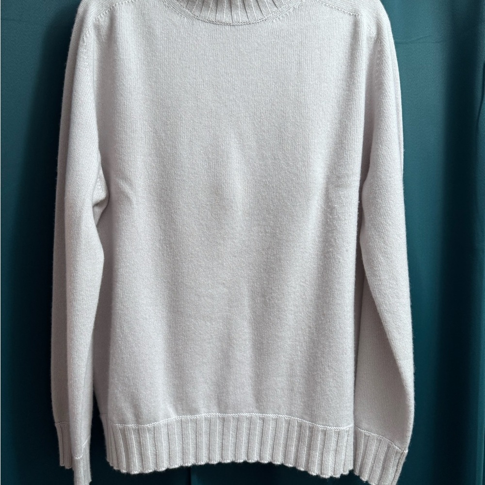 Classic Cream Turtleneck Sweater